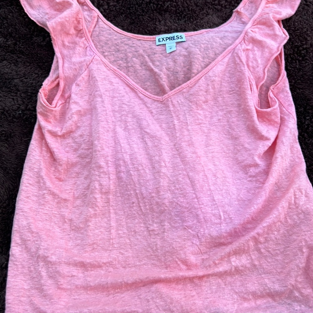 3 Express tops, size small tanks and xs pink top